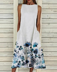 Big A Flower Pocket Dress