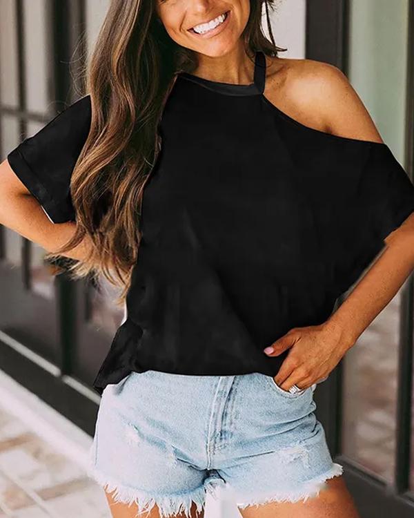 Cold One Shoulder Cotton T-shirt