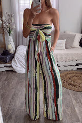 Tie Dye Wide Leg Tube Jumpsuit
