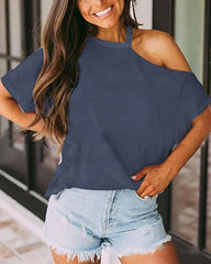 Cold One Shoulder Cotton T-shirt