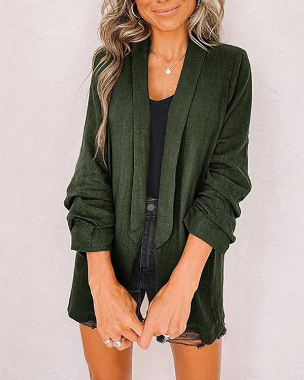 Fashion Lapel Cardigan Blazer Suit