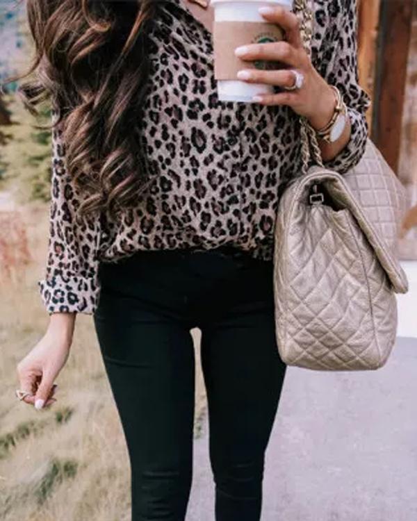 Fashion Snow Leopard Shirt