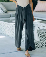 Tie Waist Wide Leg Loose Pants