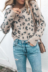 Chic Leopard Print Sweater