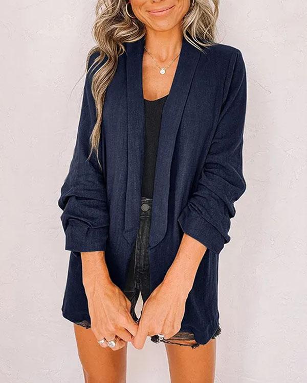 Fashion Lapel Cardigan Blazer Suit