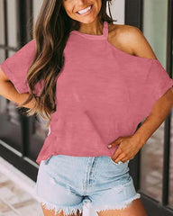 Cold One Shoulder Cotton T-shirt