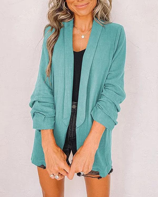 Fashion Lapel Cardigan Blazer Suit