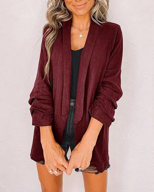 Fashion Lapel Cardigan Blazer Suit