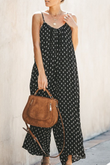 Casual Sweet Dot Pocket Regular Jumpsuits