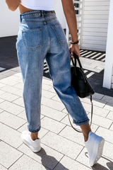 Casual Solid Basic Harlan Denim Jeans