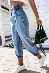 Casual Solid Basic Harlan Denim Jeans