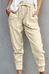 Casual Solid Split Joint Loose Mid Waist Pencil Bottoms(6 Colors)