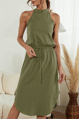 Casual Solid Halter A Line Dresses(3 Colors)