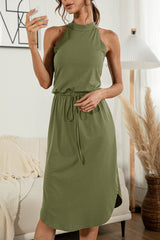 Casual Solid Halter A Line Dresses(3 Colors)