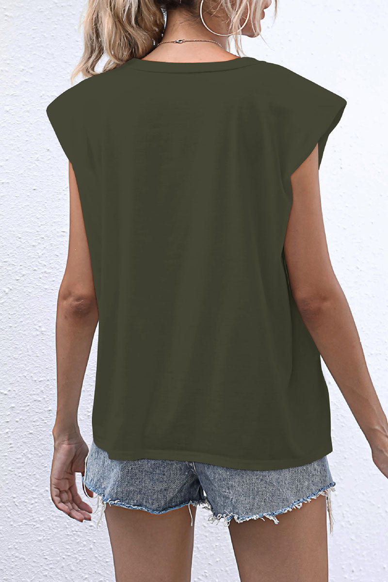 Casual Solid Split Joint O Neck T-Shirts(10 Colors)