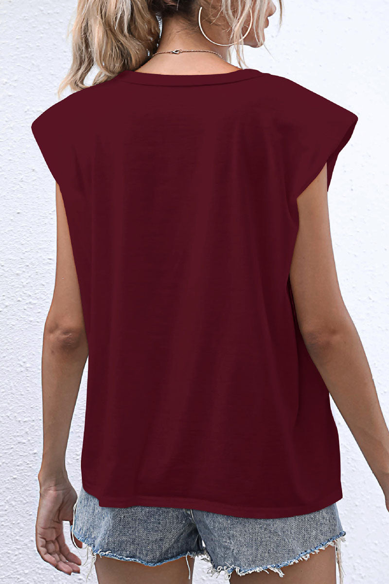 Casual Solid Split Joint O Neck T-Shirts(10 Colors)