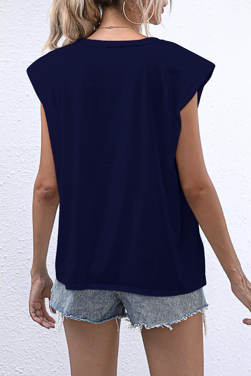 Casual Solid Split Joint O Neck T-Shirts(10 Colors)