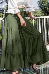 Casual Solid Loose Mid Waist Wide Leg Bottoms(3 Colors)