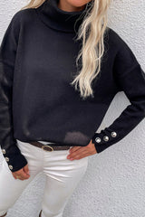 Casual Solid Patchwork Turtleneck Sweaters(6 Colors)