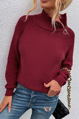 Casual Solid Split Joint Turtleneck Tops(7 Colors)