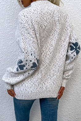 Casual Snowflakes Basic Half A Turtleneck Tops