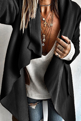 Casual Solid Turndown Collar Outerwear(3 Colors)