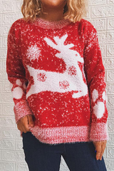 Casual Wapiti Split Joint  Contrast O Neck Tops