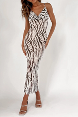 Sexy Animal Print Leopard Spaghetti Strap Pencil Skirt Dresses