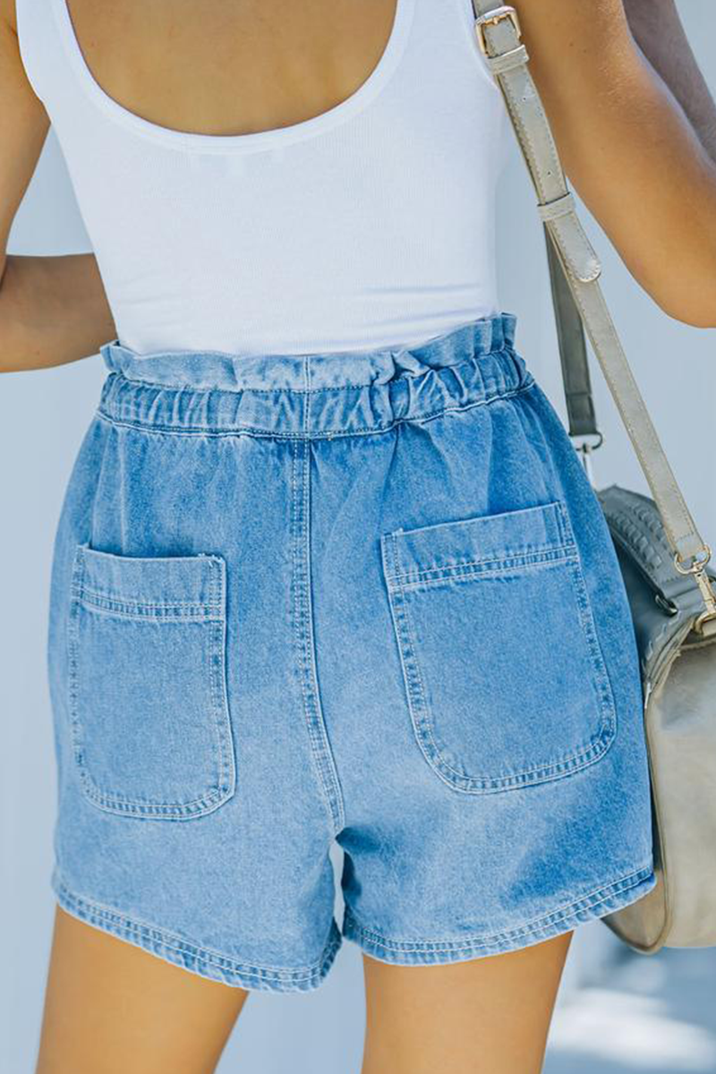 Casual Solid Split Joint Straight Denim Skirts