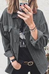 Casual Solid Color Turndown Collar Tops(8 Colors)