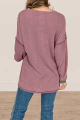 Vintage Print Patchwork Turndown Collar Tops