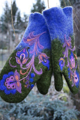 Christmas Flower Embroidery Mittens(5 Colors)