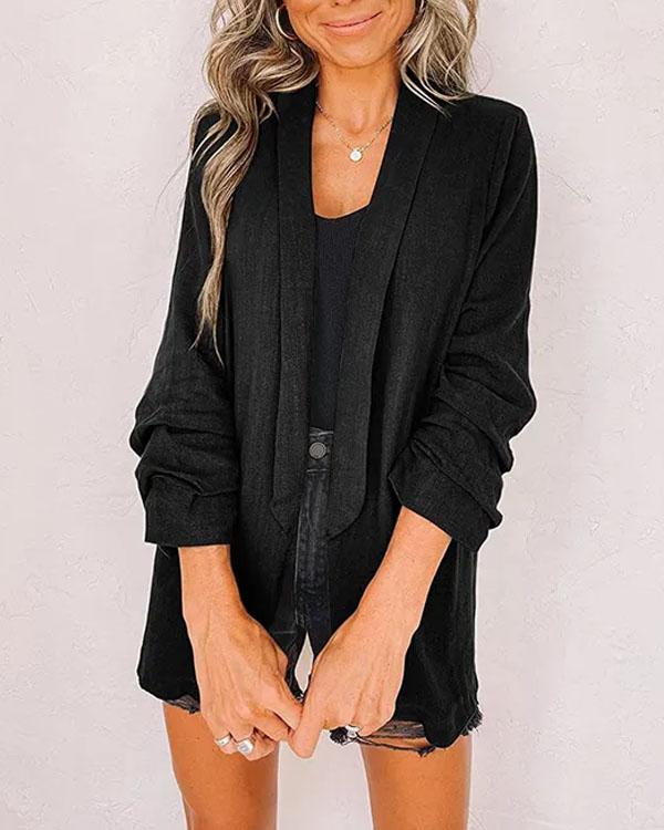 Fashion Lapel Cardigan Blazer Suit