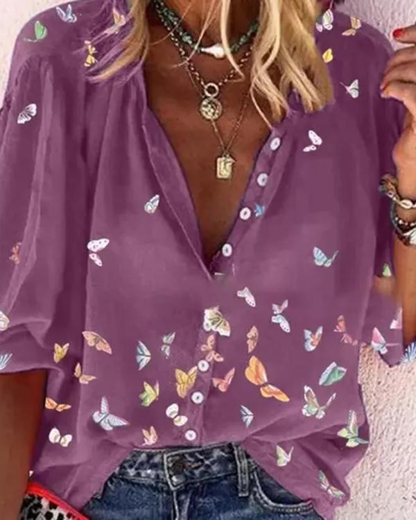 Butterfly Casual Look Shirt