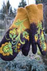 Christmas Flower Embroidery Mittens(5 Colors)