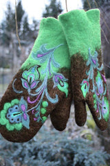 Christmas Flower Embroidery Mittens(5 Colors)
