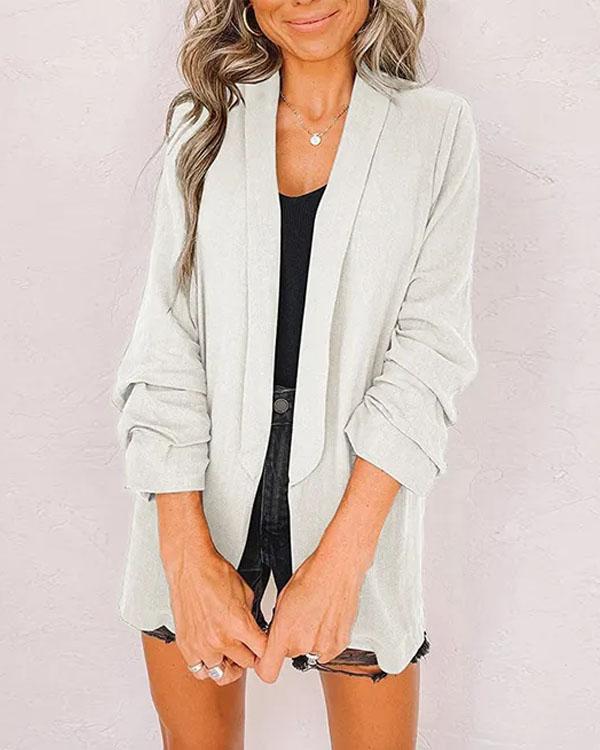 Fashion Lapel Cardigan Blazer Suit