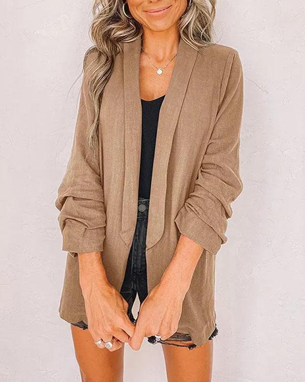 Fashion Lapel Cardigan Blazer Suit