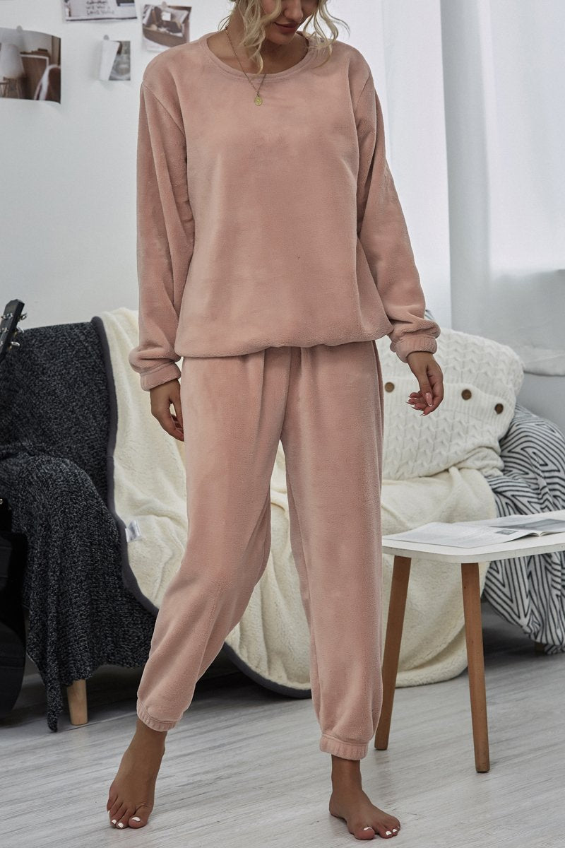 Plush Tracksuit Two Piece Sets