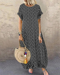 Boho Polka Dots Maxi Dress