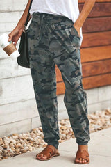 Camo Elastic Waist Pants