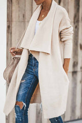 Pure Color Casual Loose Coat