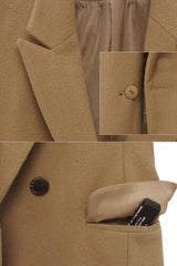 Thick Solid Color Button Coat