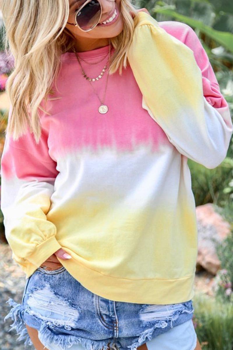 Tie-dye Fashion Color Top(3 Colors)