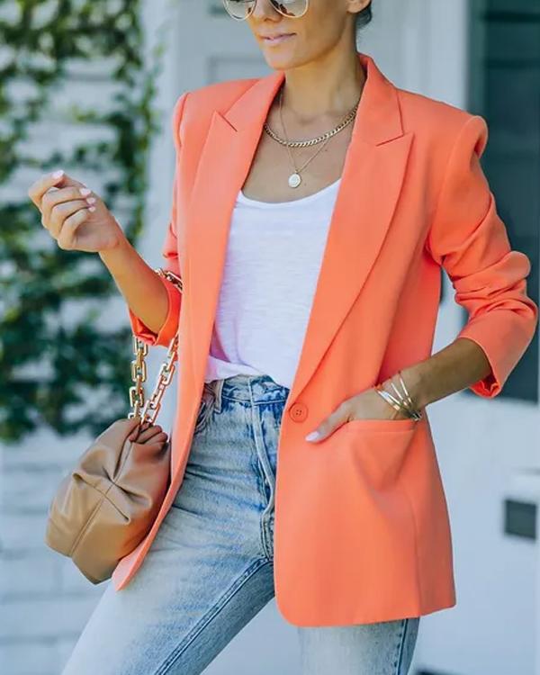 Candy Color Leisure Suit Blazer