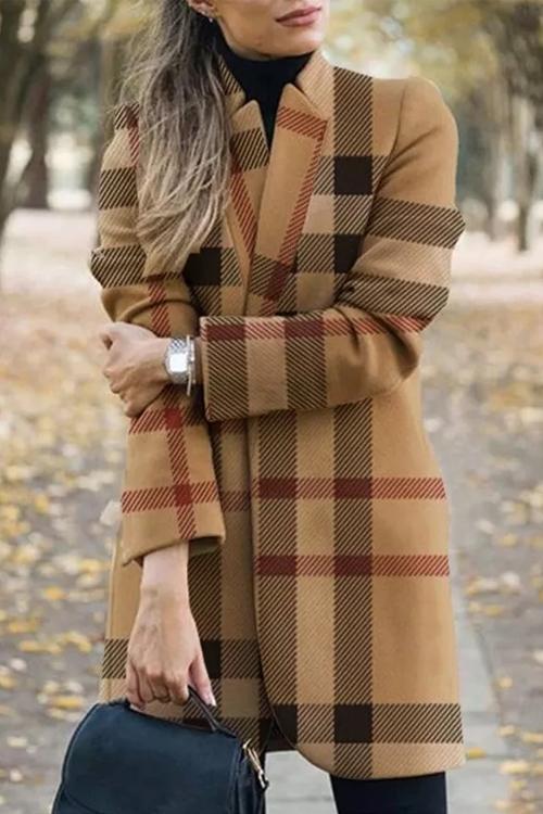 Classic Stand Collar Long Jacket