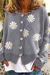 Casual Loose Daisy Cardigan