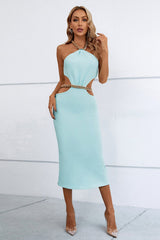 Tina Halter Cut Out Maxi Bandage Dress