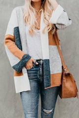 Cardigan Plaid Sweater Coat