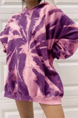 Winter Tie-dye Padded Hoodie